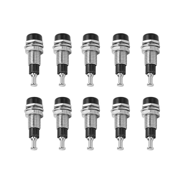 J40006 10 stk. 2 mm forniklet banan hun jack stik panelmontering bindepost sort