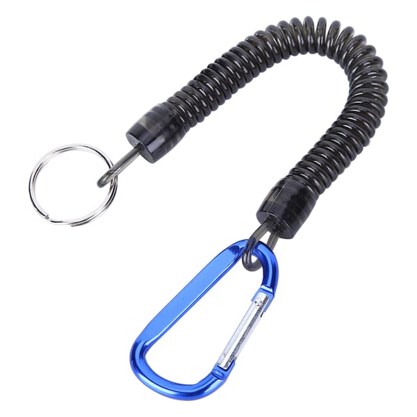 Saknat 90cm Flexibel Karbinhake Koppellina Anti Lost Strap Blå Hängande Spänne