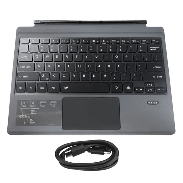 Uppladdningsbart Ultratunt Trådlöst Bluetooth-tangentbord med pekplatta för Surface Pro 3 Pro4 Pro5 Pro6 Pro7 7+
