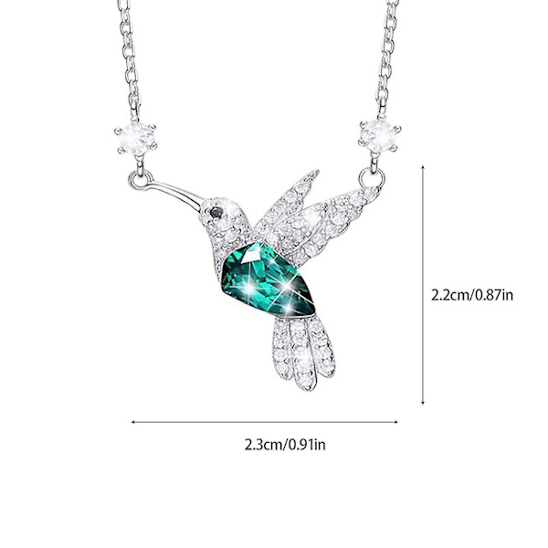 Naisten persoonallisuus Diamond Studded Hummingbird Chain Bird Fly kaulakoru