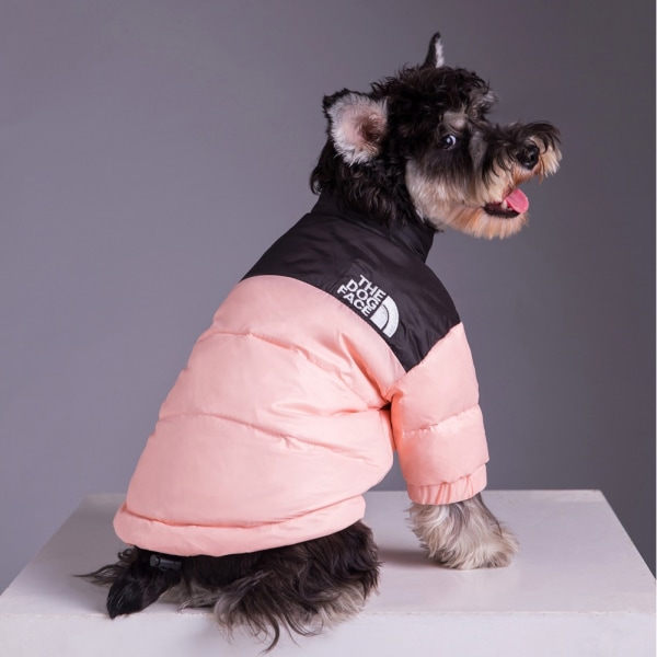 The Dog Face Hundjacka Dunjackor Pufferrock Hundkläder Husdjur Kostym Vinter Hund Kläder Hundklänning rosa pink L