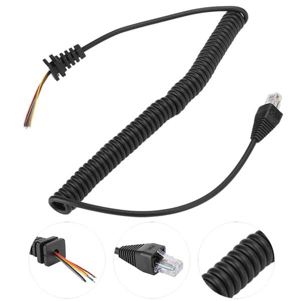 Yaesu FT 450 FT 817 FT 817ND FT 900 Mikrofonledning 67A8J Telefonspiralledning
