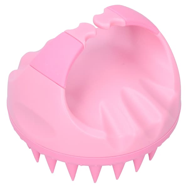 Multifunksjonell hodebunnsmassasje flassrensende sjampobørste rosa