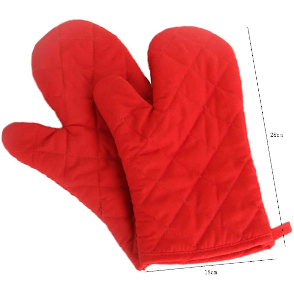 Mikrovågshandskar, Quilted Big Red, par