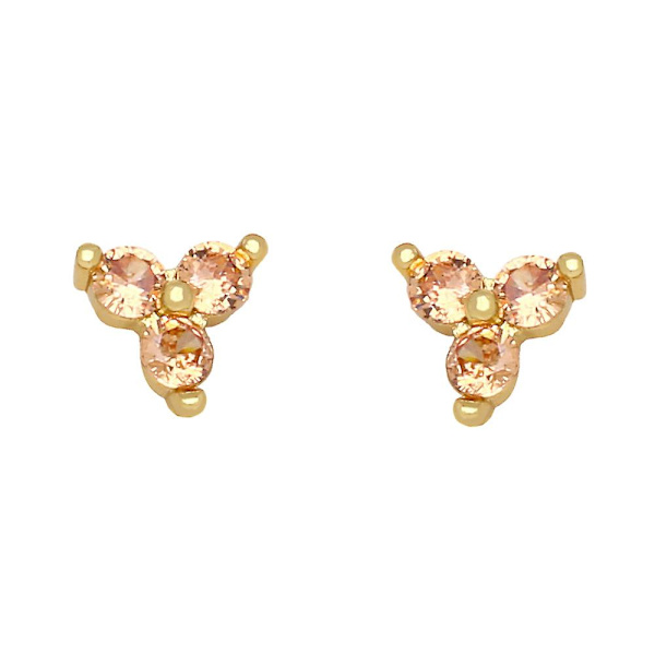Øreringe Vintage Zircon Metallic Element Modesmykker Ac10682 champagne color