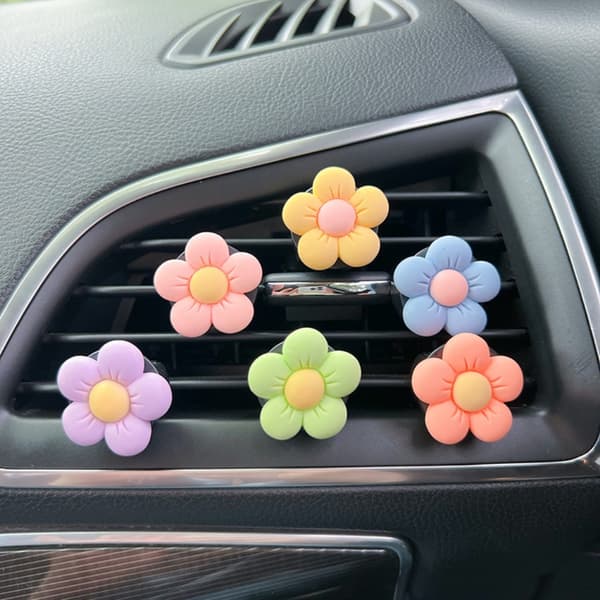 6 stk. blomster bil luftventilklips Nydelig blomsteraromaterapi bil luftfrisker bil luftventil dekorasjoner