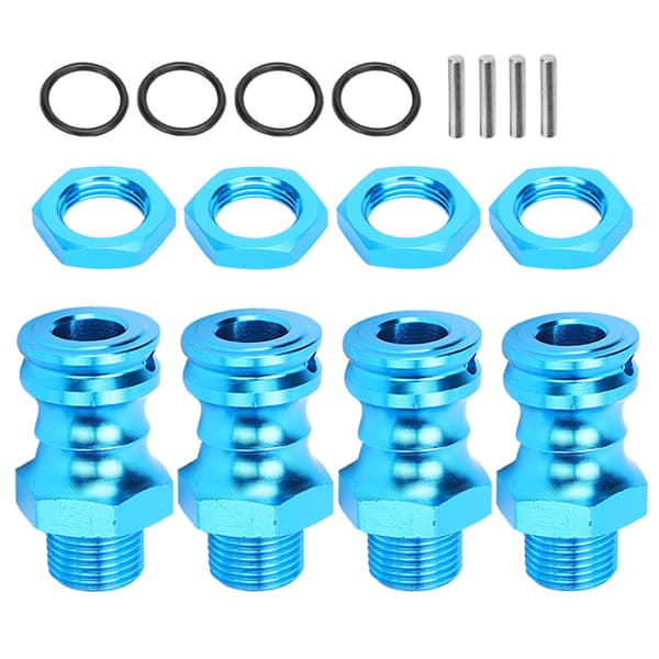 Aluminiumlegering 17 mm hex-hjulförlängningsadapter (4st) - 1/8 RC bilmodell (blå)