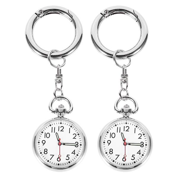 2 stk. Sygeplejerske-rekordure Brysthængende ure Børn Skoleure Moderigtige lommeure (sølv)