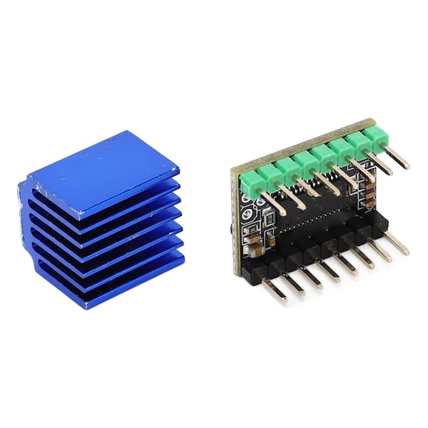 TMC2225 MKS Stepper Motor Driver Board med Køleplade Støjsvag Motor Driver Modul til 3D Printer