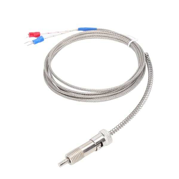 K-typ Termoelement Temperatursensor 0-400C M12 Gänga Kompressionsfjäder 4m 13.12ft