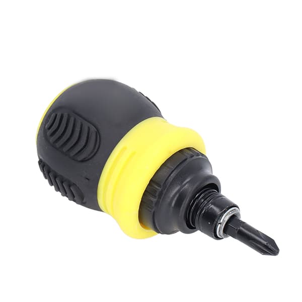 Mini Magnetisk Krydshoved Slids 2 i 1 Krom Vanadium Stål Hardware Skruetrækker Gul
