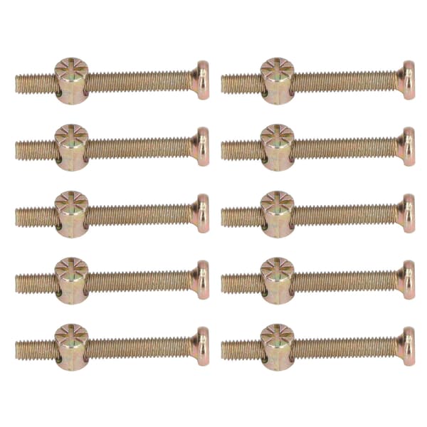 M6x60mm Møbel Hex Hoved Bolte 10 Sæt Galvaniseret Rustfrit Stål Hardware Kit