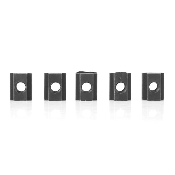 Svarta T-spårsmutter M8 10 Gängor 5-pack