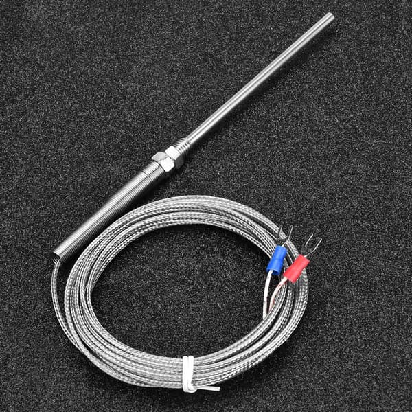 M8 Gänga Typ K Termoelement 100mm Sond Temperatursensor Kabel 0-400℃ 4m