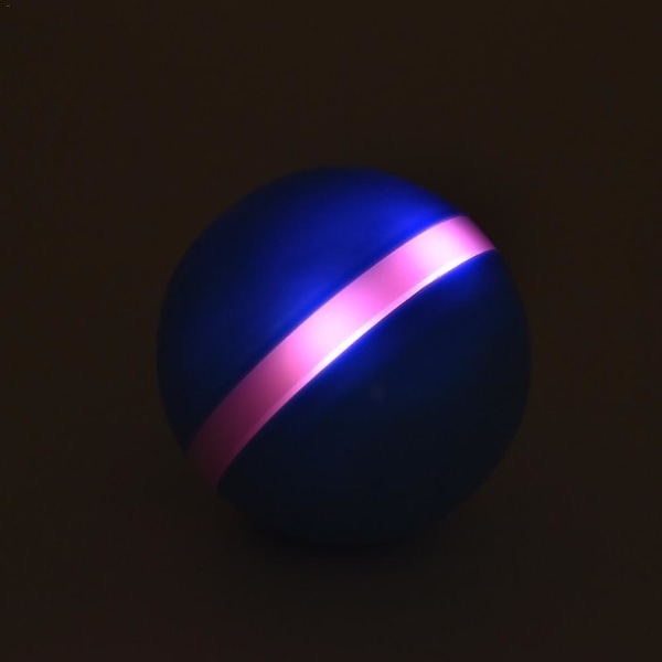 LED 360 graders automatisk roterande bollleksak för katter och hundar (rosa)