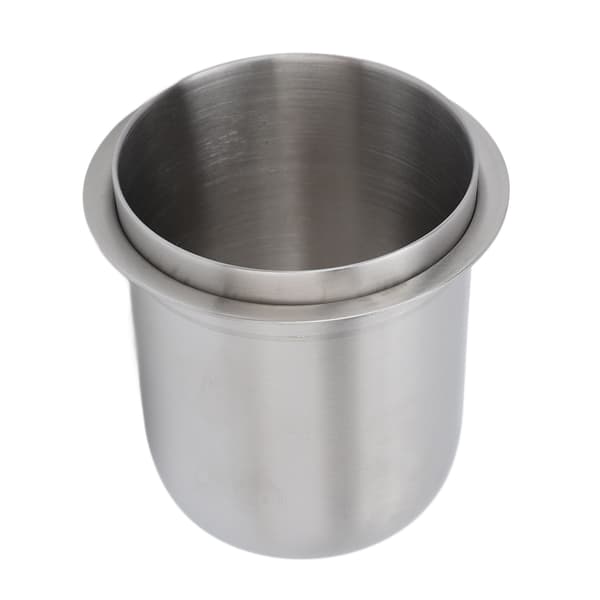 Universal Håndfri Inverted Kaffe Pulver Kop i Rustfrit Stål 150ml - Sølv