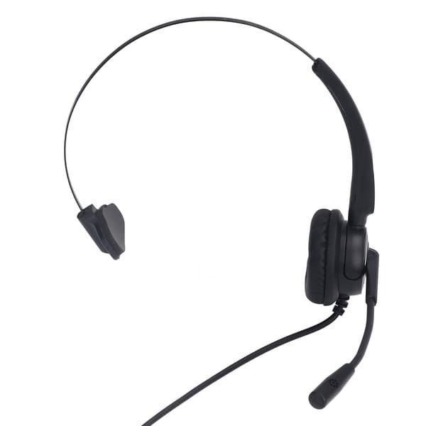 Støjreducerende headset, kablet, ergonomisk callcenter-hovedtelefon til kontortelefonsalg