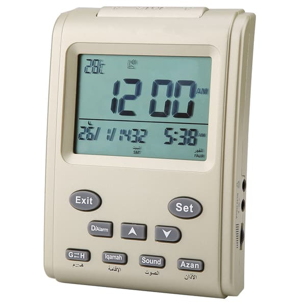 Digital Azan-väckarklocka - LCD-skärm, bönetidspåminnelse