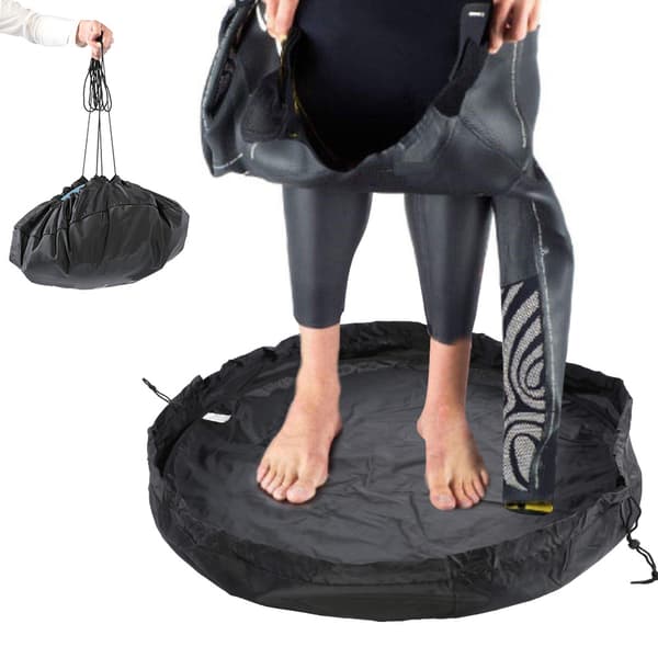 Svart Surfebrett Dykkerdrakt Tote Bag Strand Oppbevaringsputer