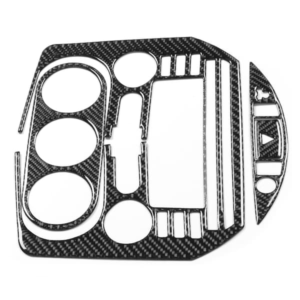 4 stk. Carbonfiber Central Control Panel Ramme Instrumentbræt Dekorationssæt Passer til Mazda MX‑5 / Roadster NCB