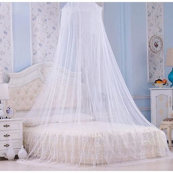 GrouopM Column Bed Cover Princess Myggnät Stor Kupol Myggnät Säng Gardin Court Runt nät Tak Runt nät Mönstrat nät