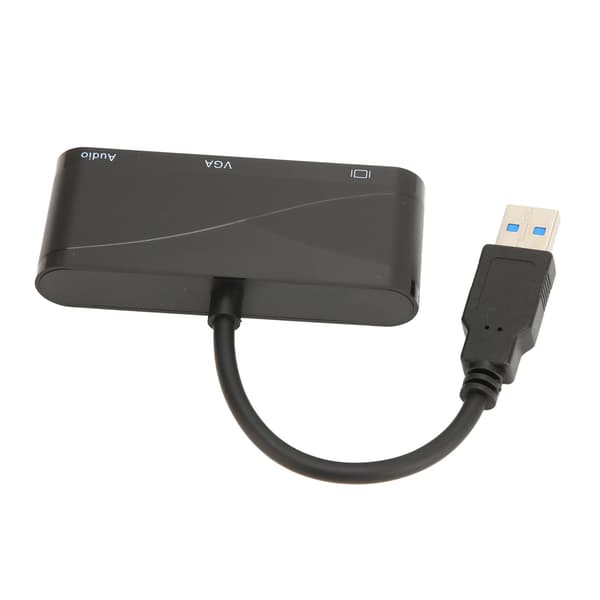 USB-HDMi 2-in-1 Musta 1080P 60HZ 5Gbps USB 3.0 - VGA-sovitin Kokouksiin ja viihteeseen