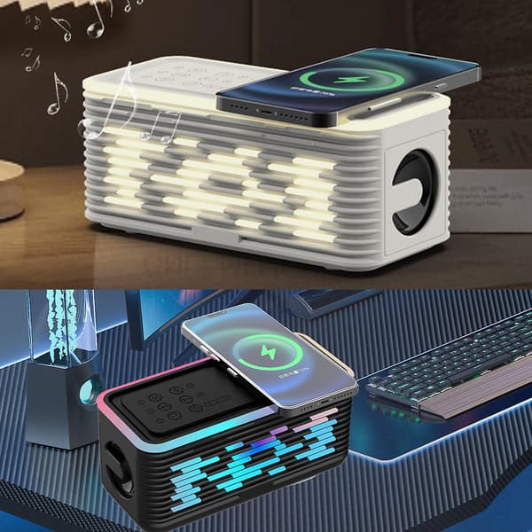 Kompakt Bluetooth-kompatibel högtalare för resor, White Noise Machine med Bluetooth-kompatibel, perfekt present Black