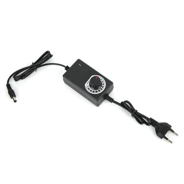 DC Motor Hastighetskontroller Justerbar Strømforsyningsadapter EU-plugg 100V til 240V