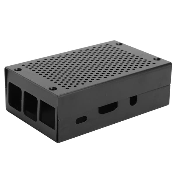 Raspberry Pi Svart Aluminiumlegering Mesh Vent Case Hovedkortdeksel