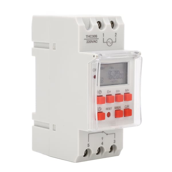 Digital Timer Switch 1 Sekunds Timing 168 Timmar 20 På Av LCD-Display Programmerbar AC 220-240V
