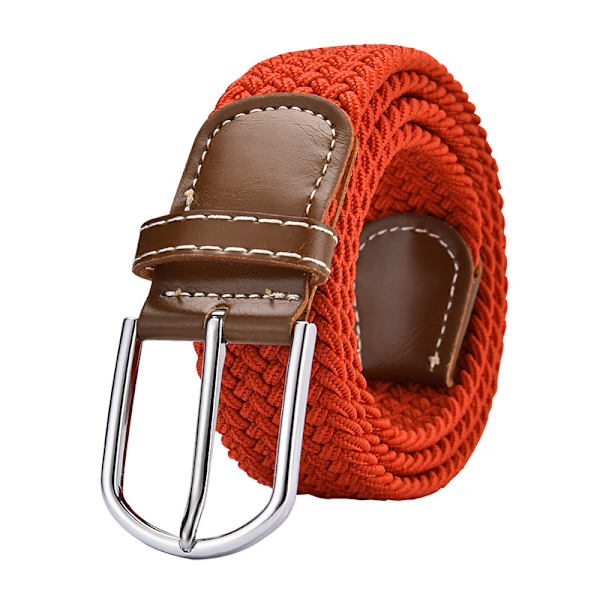 Herrbälte 1 del, flätat elastiskt vävt bälte i presentförpackning Casual Golfbyxor Jeansbälten - 39,4", röd
