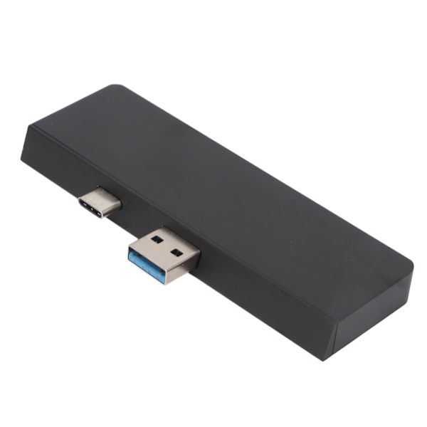 USB C Hub 4K HD Multimedia Interface Dataoverførsel Dobbelt USB3.0 Porte 5 i 2 USB C Hub til Surface Pro 7 Sort