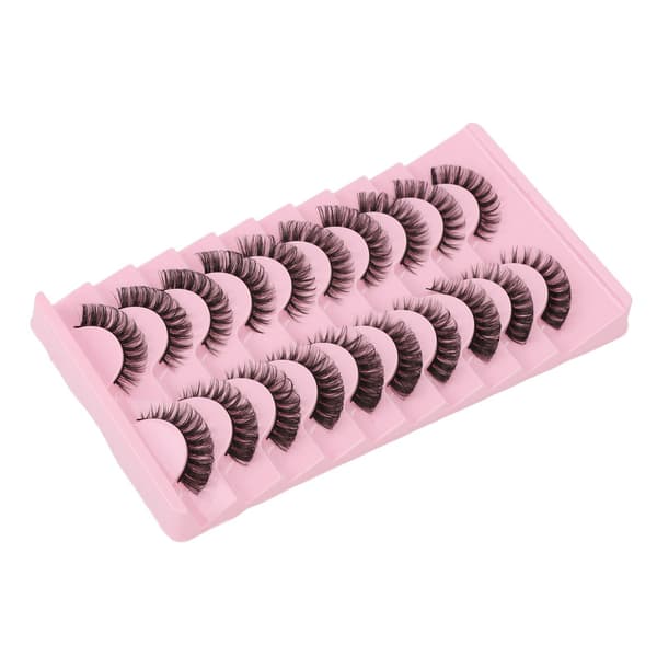 10 par DD Curl Wispy Fluffy Återanvändbara 3D Multi Layer Lösögonfransar för Smink Cosplay Typ 2
