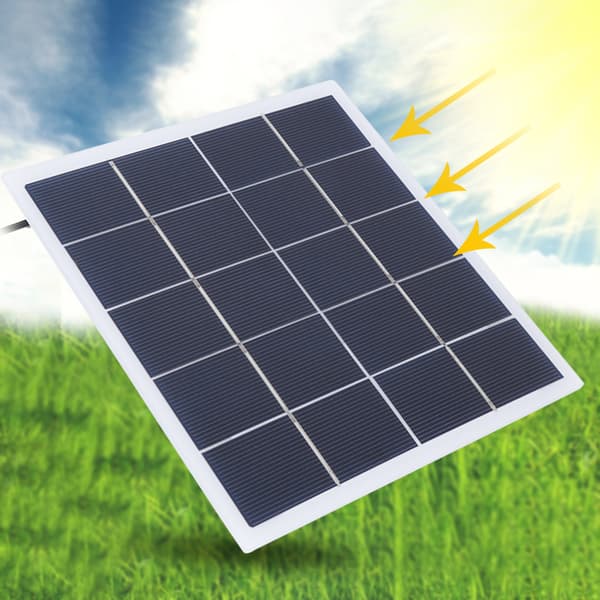 Bærbar 4W 5V Polykrystallinsk Solcellepanel Lamineret Plade med DC-Interface Opladning 3.7V Batteri Havelys