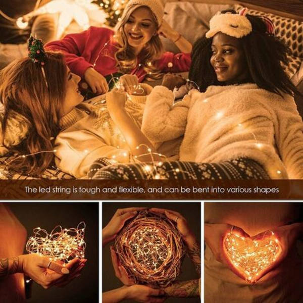 * 10M/200 LED batteridrevne Fairy Lights, Led String Lights, Vandtæt IP65 Vandtæt, indendørs og udendørs dekoration