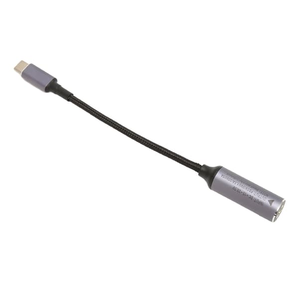DC til Type C Kabel 5.5x2.5mm 100W 17.3cm Langt Hun Input Nylon Type C til DC5525 Kabel til Tablet Telefon PC