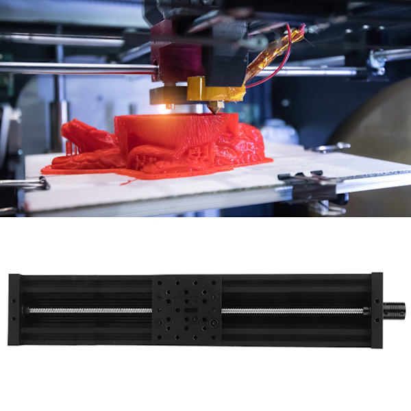 Lineær skinne glide aluminiumslegering 3D printer graveringsmaskine sort sølv sort 500mm