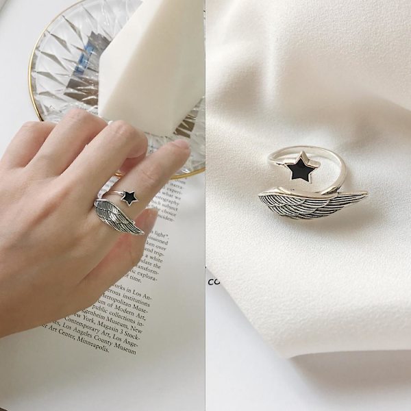 Ring Silver S925 Justerbara Modesmycken Ac7448