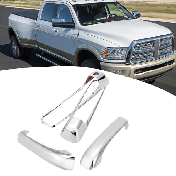 Chrome Dørgreb Trim Dæksel 2 Døre med 1 Nøglehul Passer til Dodge Ram 1500 2009-2015