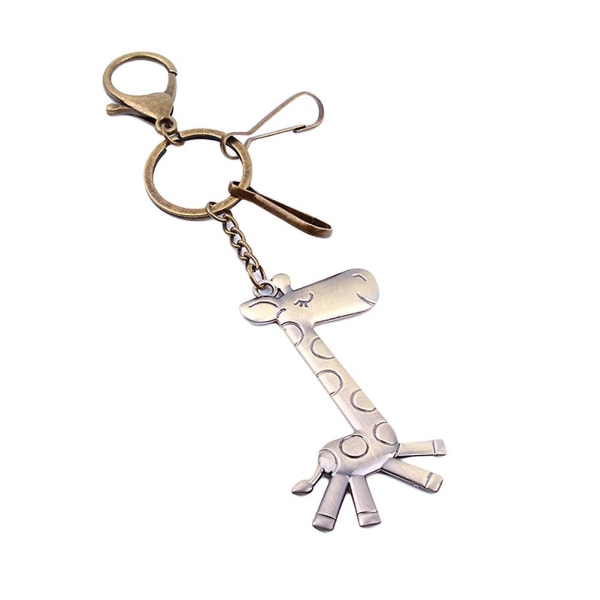 1 kpl avaimenperä söpö sarjakuva kirahviseos Retro Luova avaimenperä Avaimenperä Koristeet Avainriipus käsilaukun kukkaron koristeluun