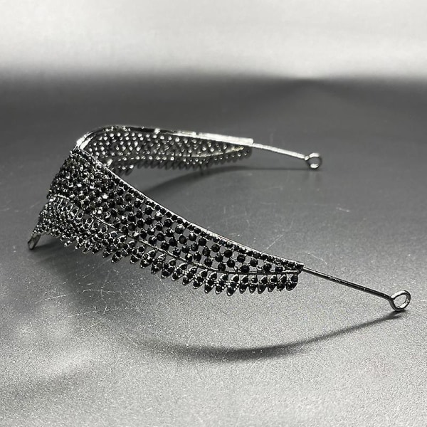 Krone Ornament Brude Bryllup Tilbehør Simpel Legering Sort Håndlavet Brudekjole Smykker