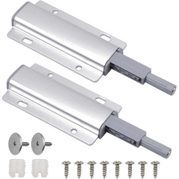 2 stycken tryck för att öppna magnetiskt stängningssystem för skåplåda Magnetiska dörrlås Magnetiska spärrar Dörrar spärr för möbler