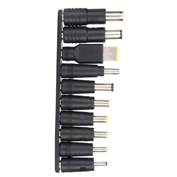 10-pack 5,5 mm x 2,1 mm DC-strömkontakter, bärbara, kompakta ABS-material, bred kompatibilitet