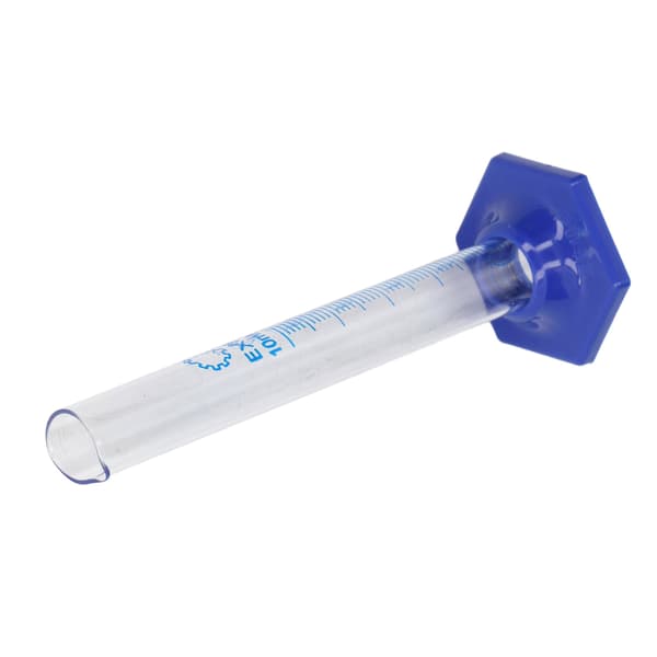 10-pakning 10 ml gradert glassmålesylinder sett laboratorieeksperimentutstyr