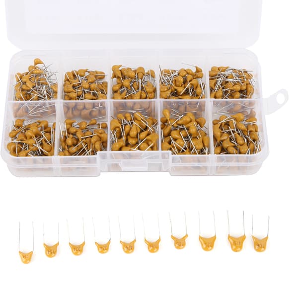 500 stk. Keramisk Kondensator Kit Multilayer Sortiment 0.1uF til 10uF Elektroniske Komponenter Tilbehør