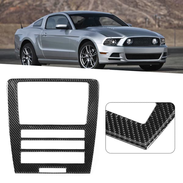 Karbonfiber GPS-navigasjonskontrollpaneldeksel passer til Ford Mustang 2009-2013