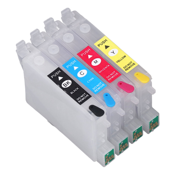 4 stk. genanvendelige printerpatroner med permanent chip i 4 farver sort, cyan, magenta, gul T0561 T0562 T0563 T0564