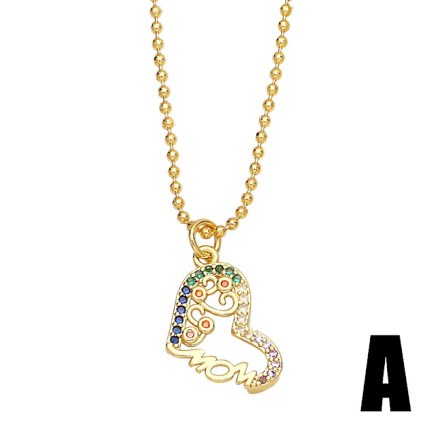 Halsband present till mamma Zircon Heart Stud Modesmycken Ac8428 C