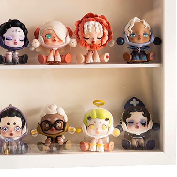 3D Förtjockat Anime Figur Display Vit Enkel Partition Mini Leksaker Samling Förvaringslåda
