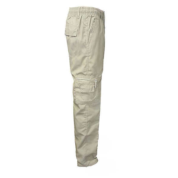 Ensfarvet Cargo Straight-bukser til mænd Khaki 2XL